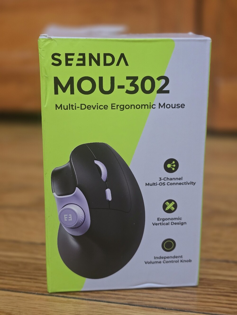 seenda MOU-302 Wireless Bluetooth Ergonomic Vertical Mouse with Volume Knob